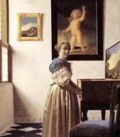 Vermeer, Jan - Lady Standing at a Virginal